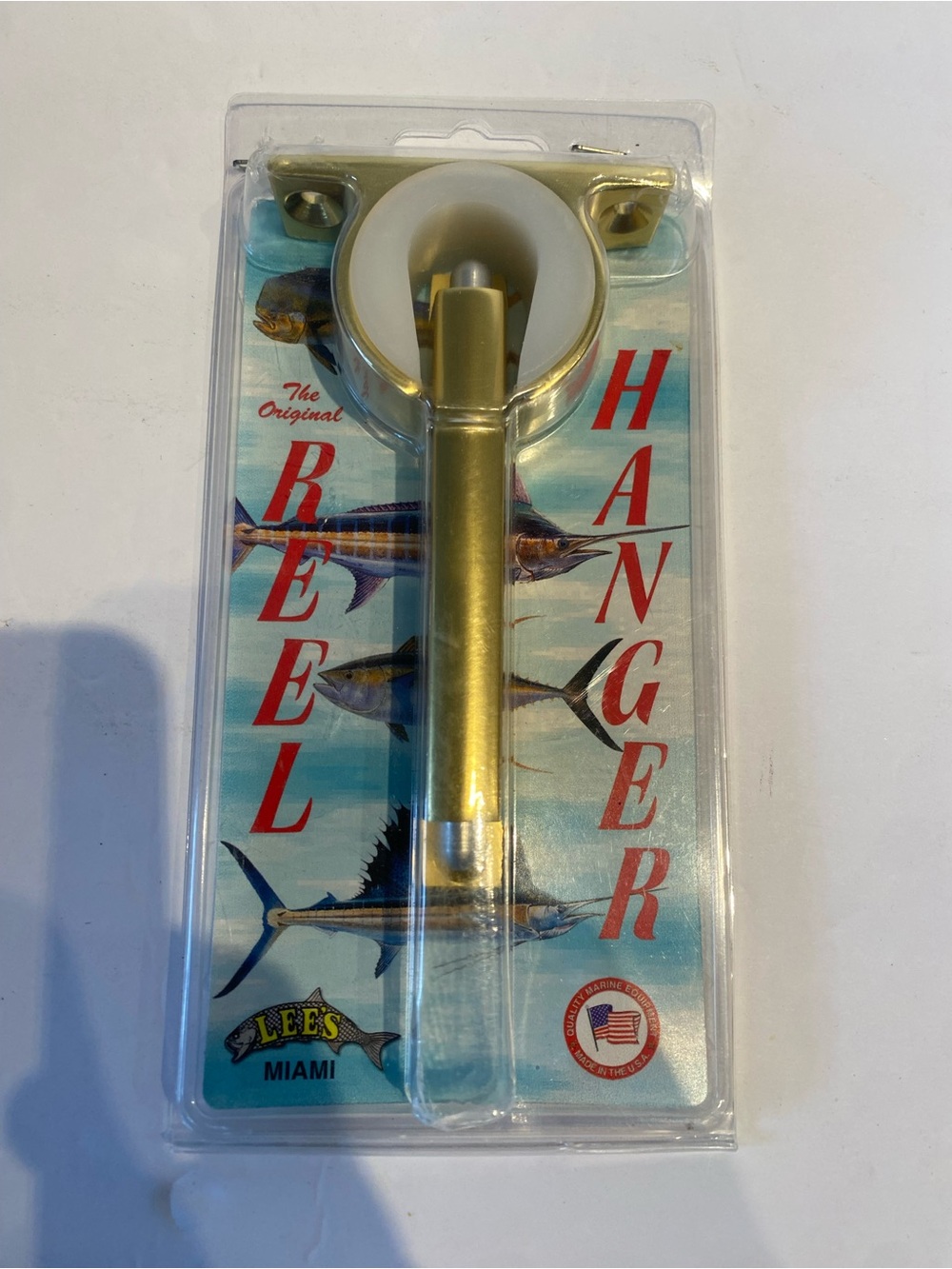 Lee Gold Reel Hanger with White Roller